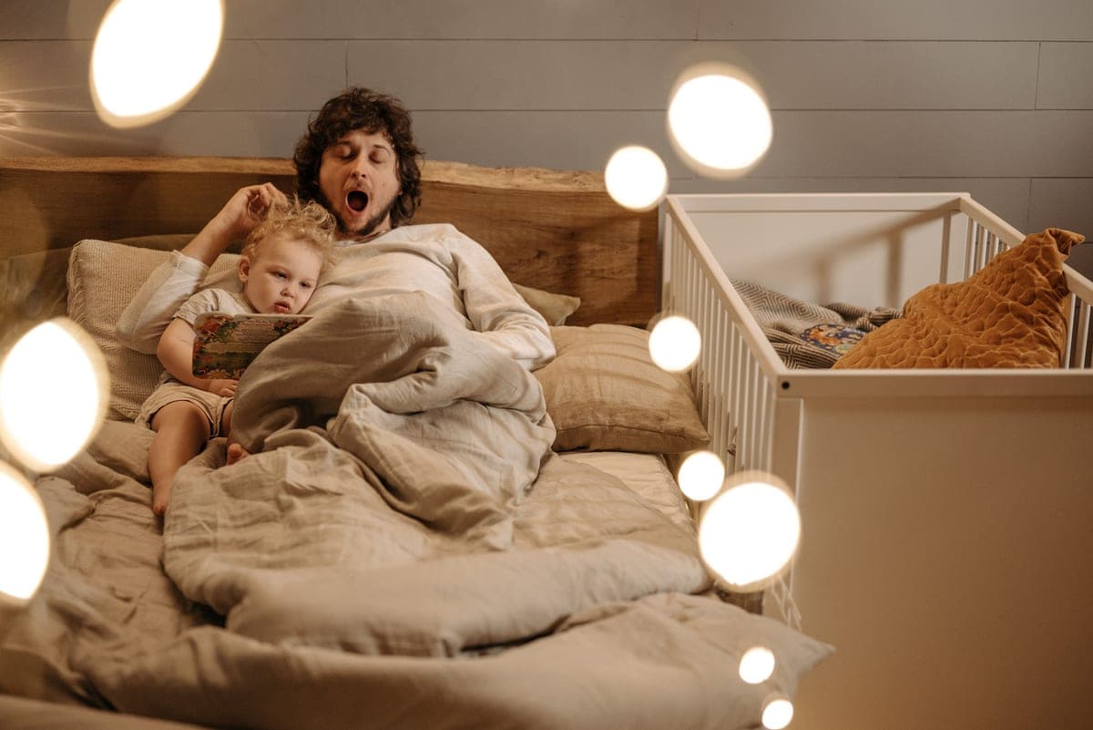 A dimly lit toddler bedroom at night